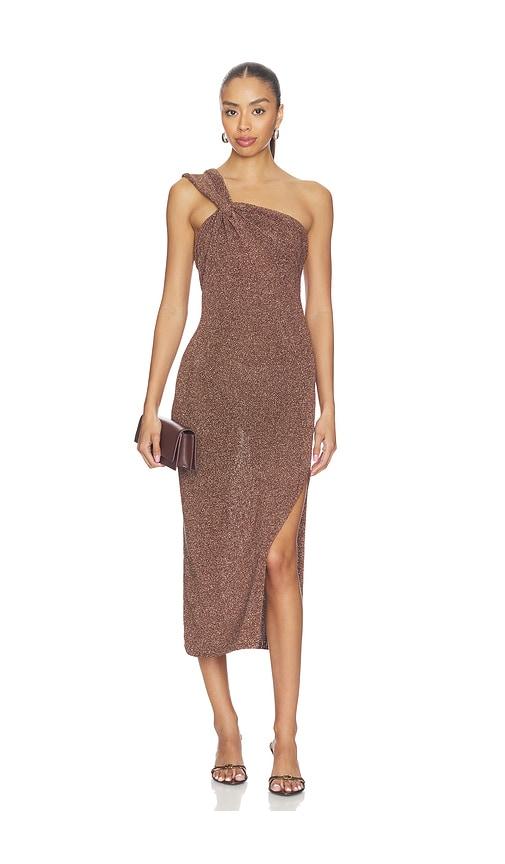 a.l.c. mimi dress in brown.
