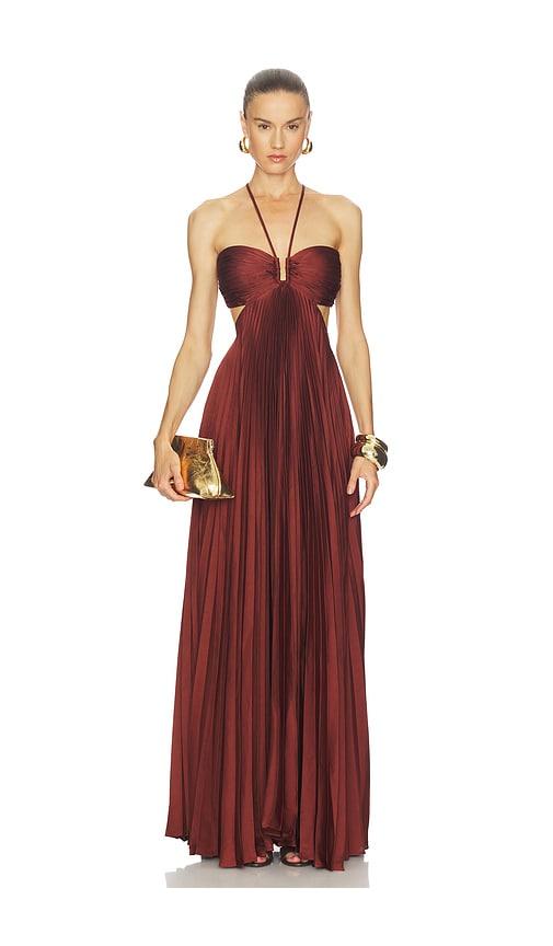 a.l.c. moira dress in rust.