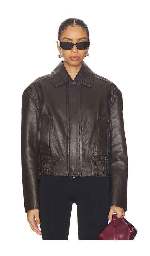 a.l.c. otto jacket in brown.