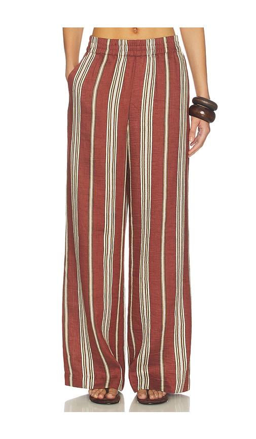 a.l.c. tyler pant in rust,cream.