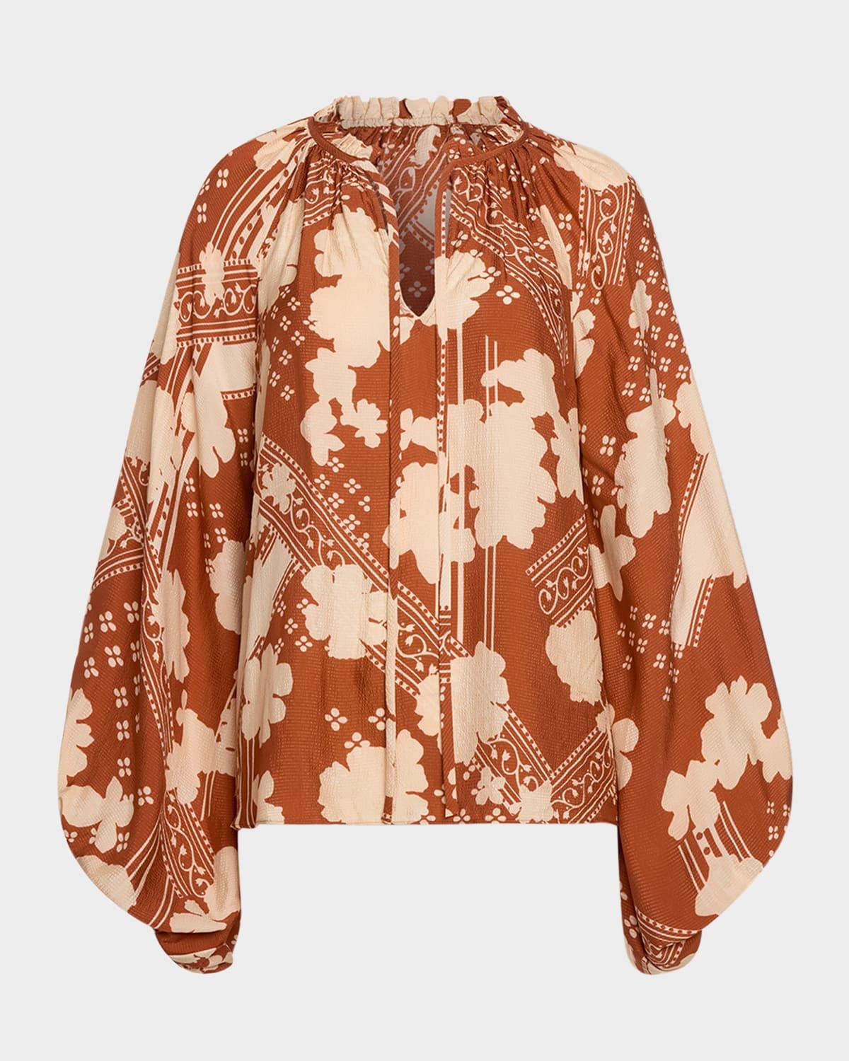 aaron voluminous v-neck blouse