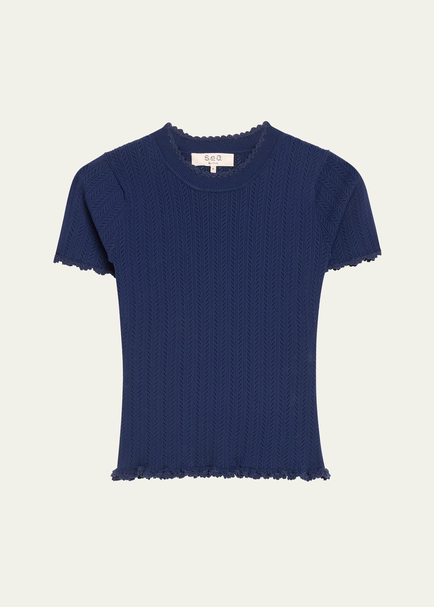 abbie knit short-sleeve tee