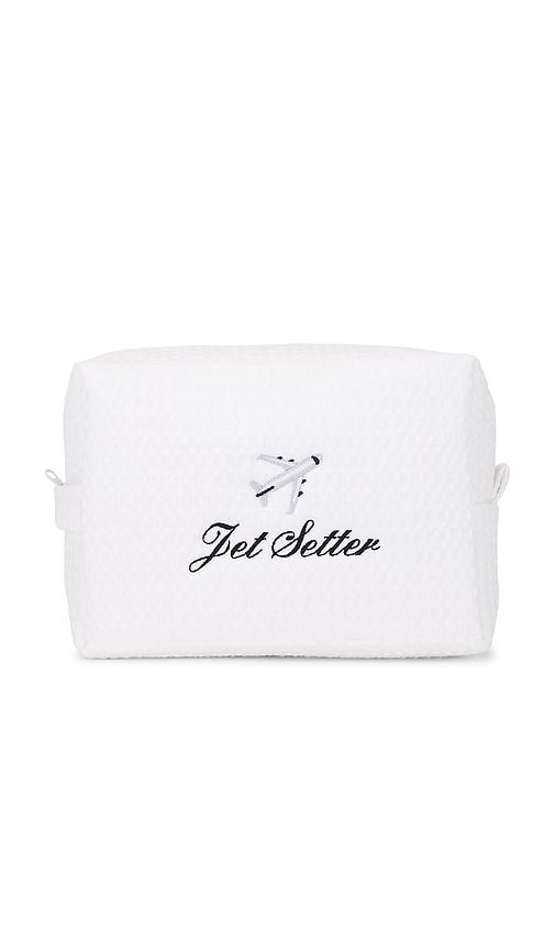 abbode jet setter waffle pouch in cloud.