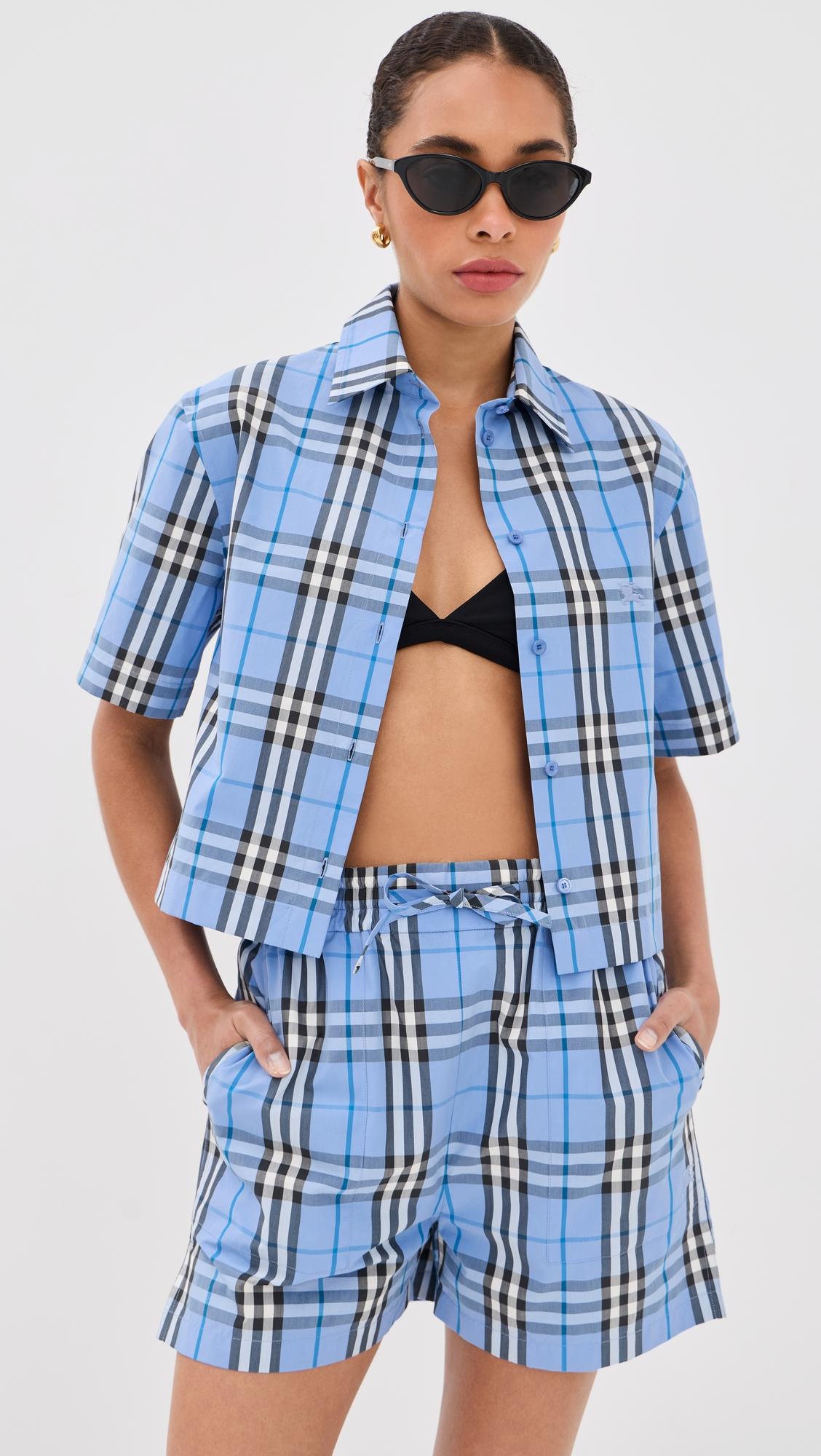 abby check crop top