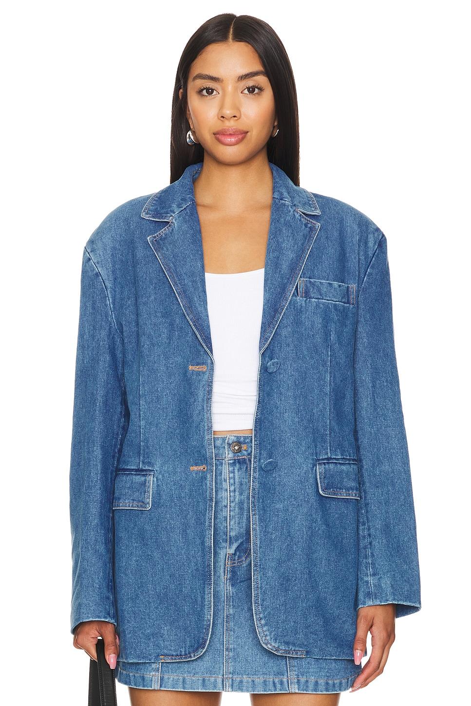 abi denim oversized blazer