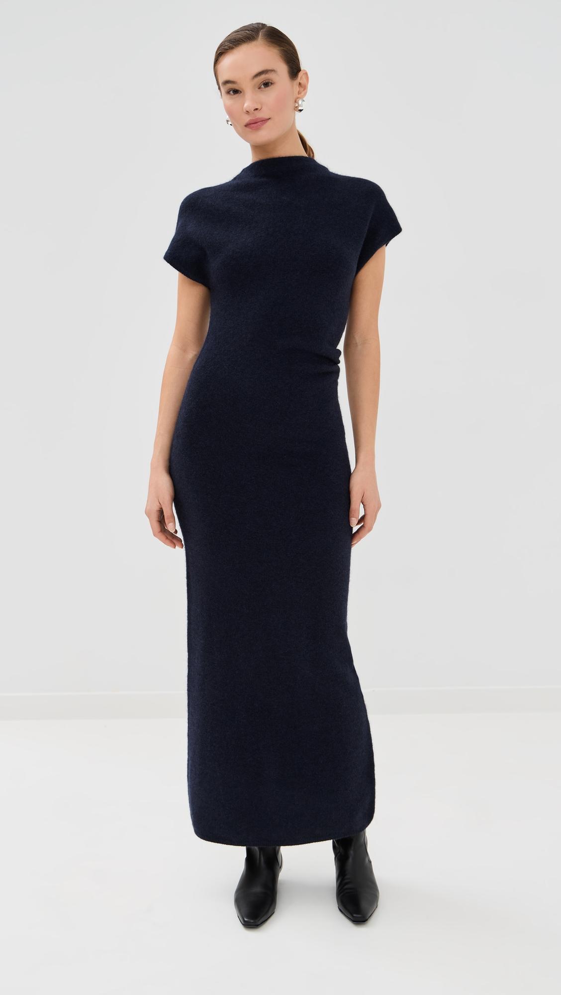 abie dress in clean boiled wool