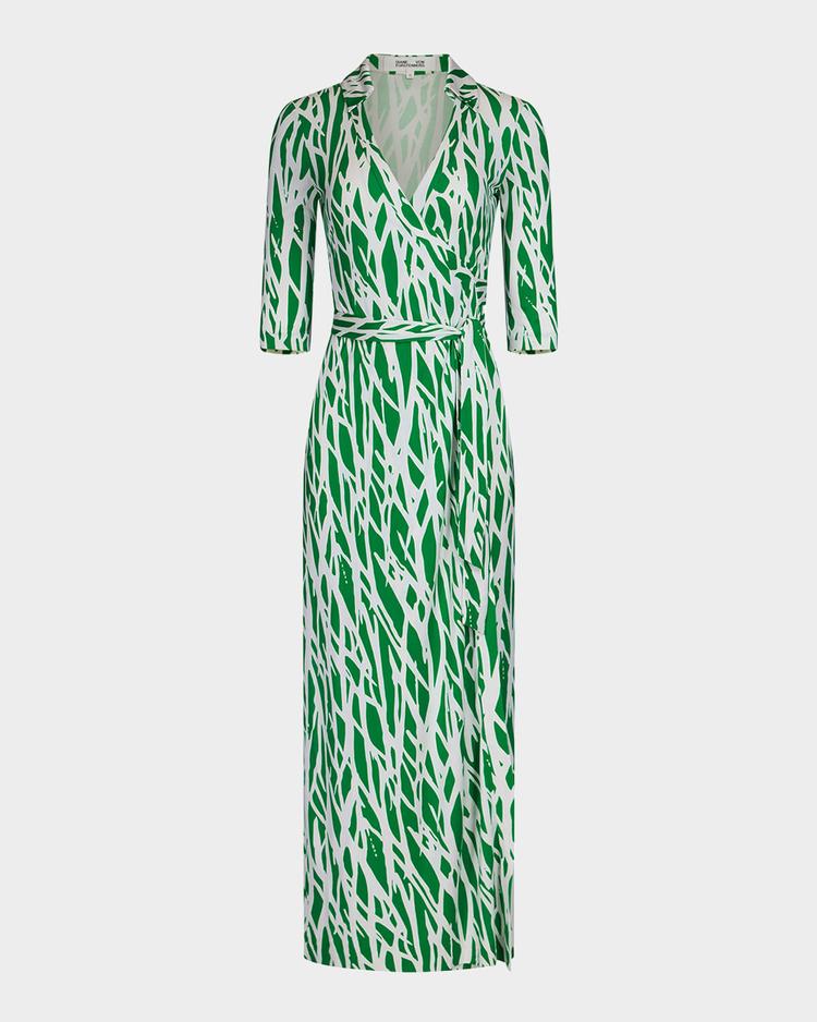 abigail abstract-print jersey maxi wrap dress