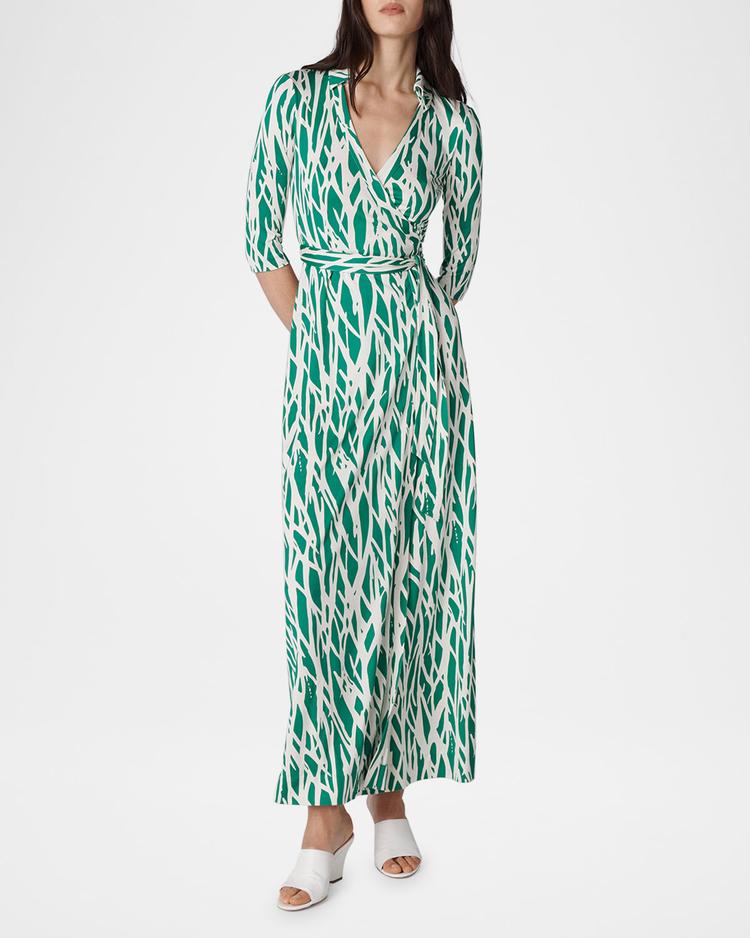 abigail abstract-print jersey maxi wrap dress