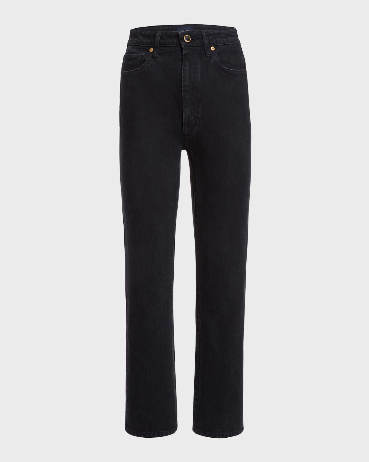 abigail high-rise straight-leg ankle jeans