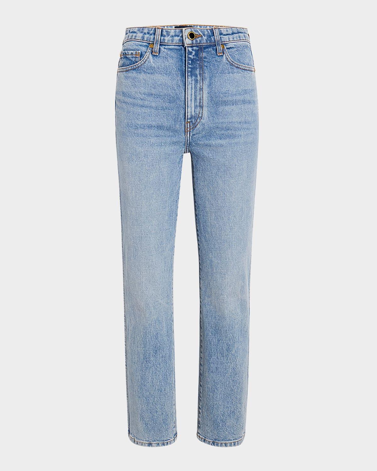 abigail high-rise straight-leg ankle jeans