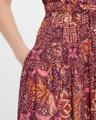 abigail puff-sleeve midi dress