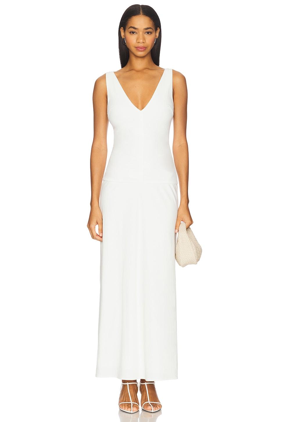 abigail tuck maxi dress