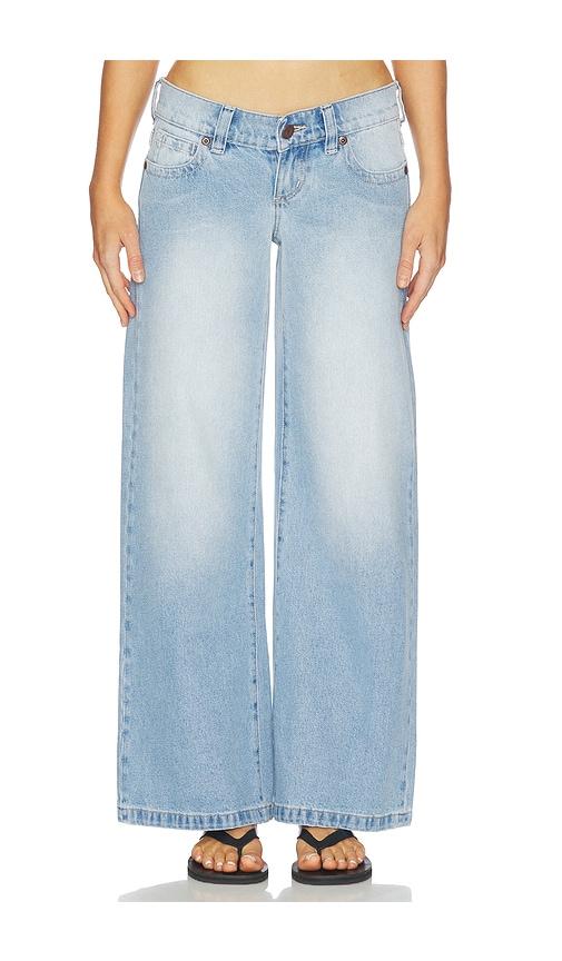 abrand 00 wide leg jeans in blue.