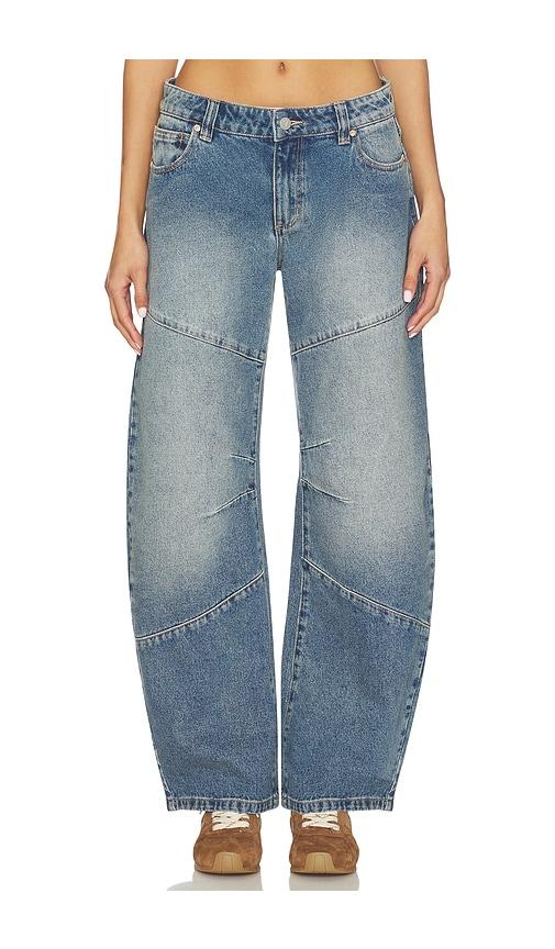 abrand 99 barrel jeans in blue.