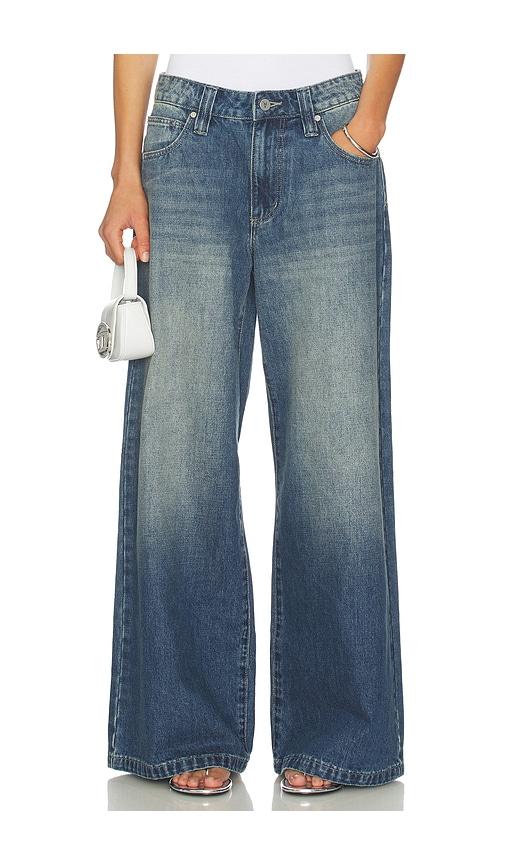 abrand 99 mega baggy jeans in blue.