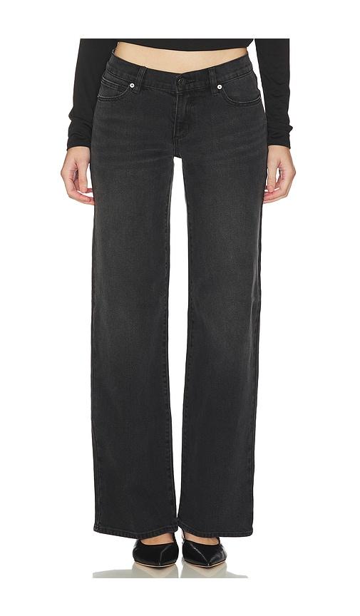abrand 99 wide leg jeans in black.