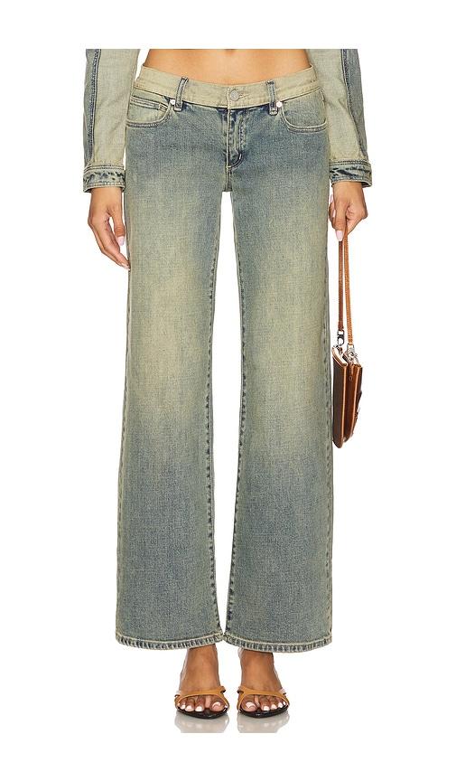 abrand 99 wide leg jeans in blue.
