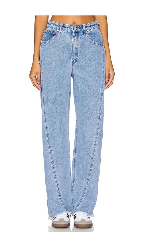 abrand carrie straight leg jeans in denim-light.