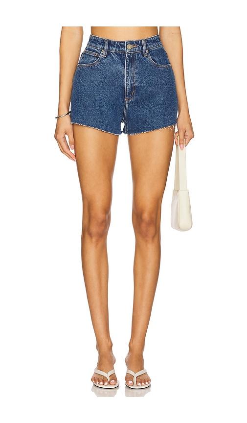 abrand high relaxed short in blue.