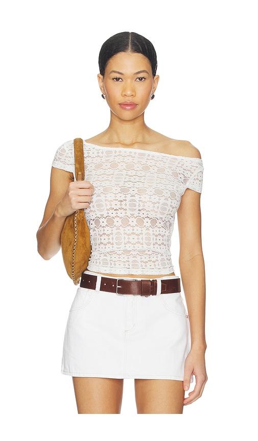 abrand little miss lace tee in white.