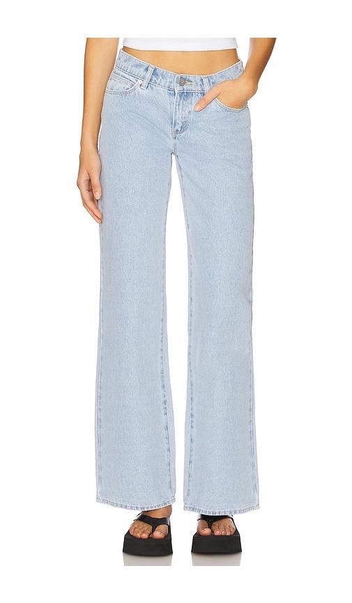 abrand wide leg jeans in blue.
