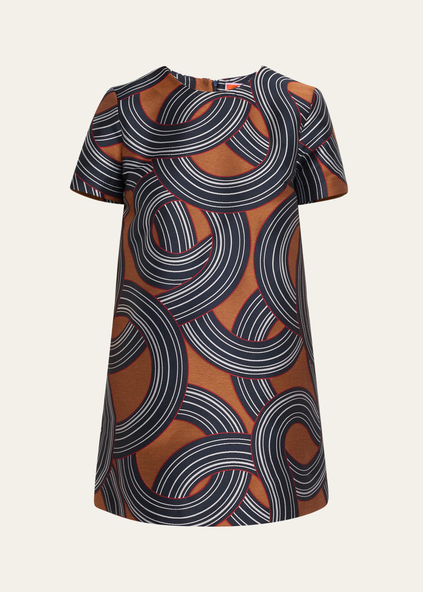 abstract mini swing dress