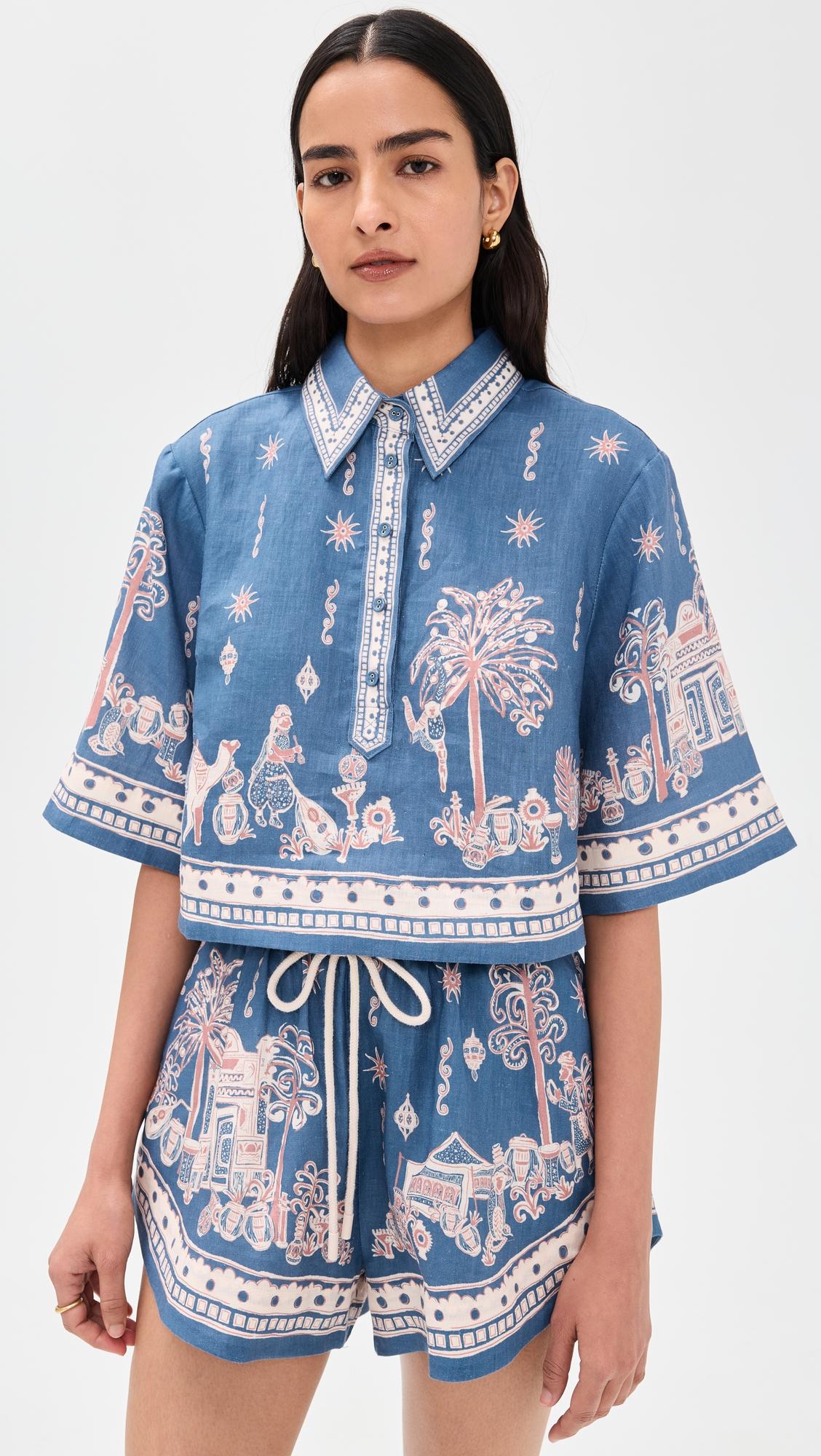 acacia cropped shirt