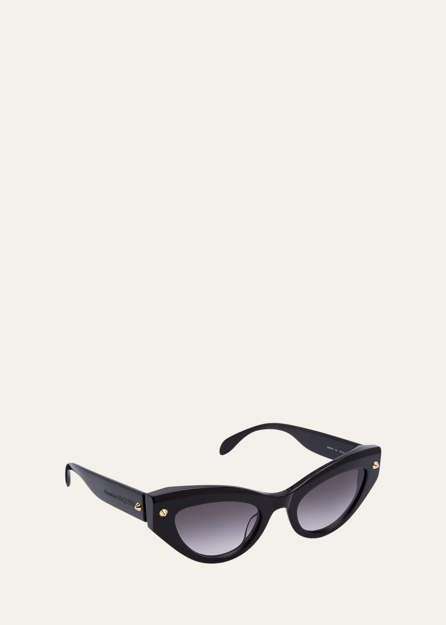 acetate cat-eye sunglasses w/ studded detail