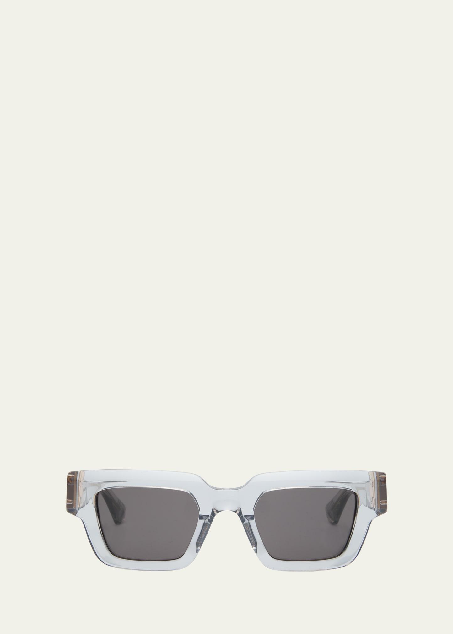 acetate rectangle sunglasses with hardware accents