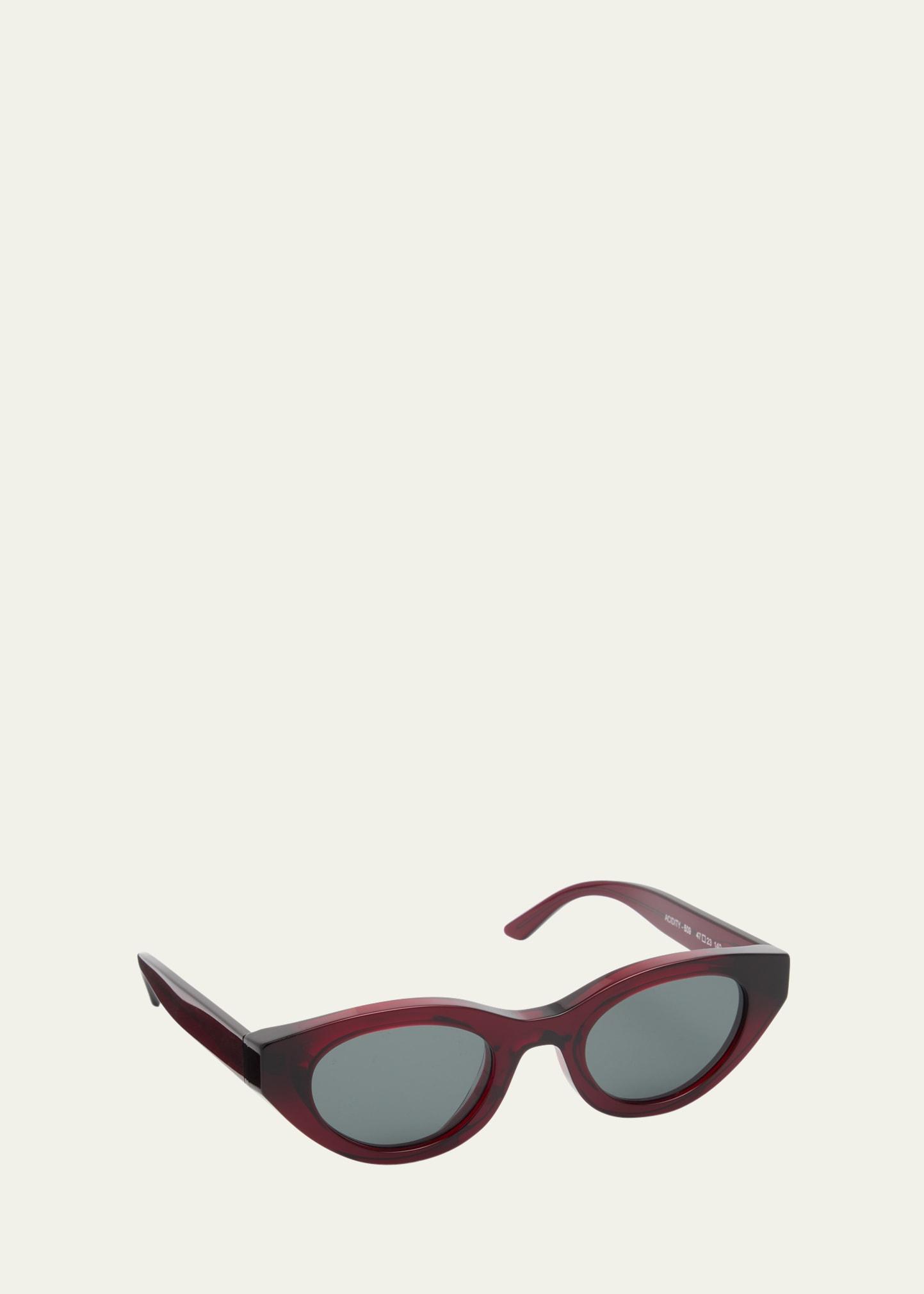 acidity acetate cat-eye sunglasses