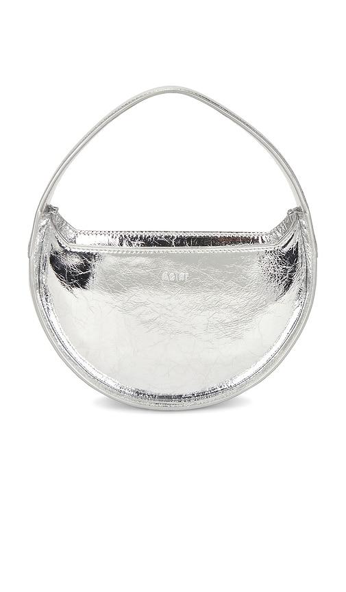 acler baby birch bag in metallic silver.