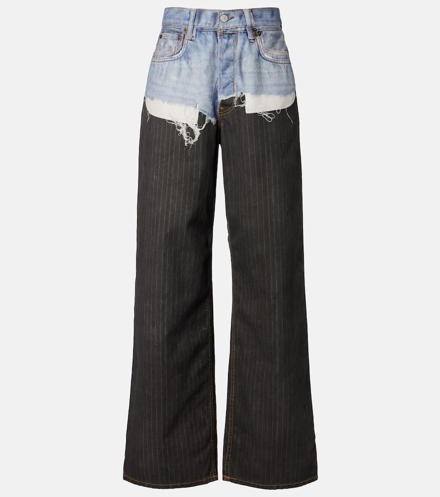 acne studios 1981 chalk stripe wide
