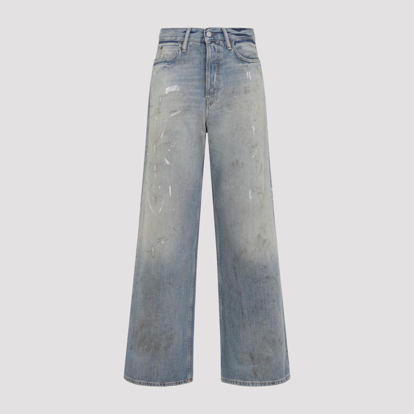 acne studios 1981 jeans blue cotton lyocell - women