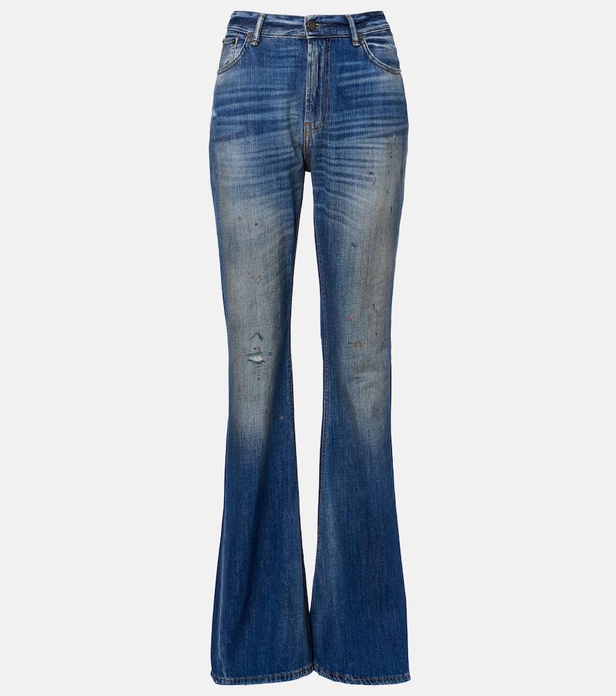 acne studios 2025f distressed flared jeans