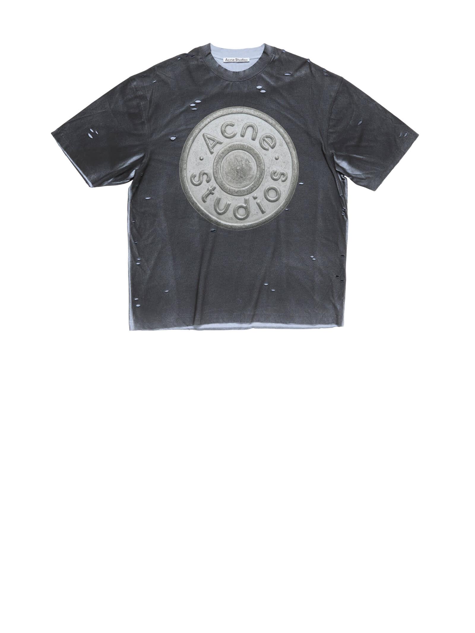 acne studios acne t-shirts and polos black