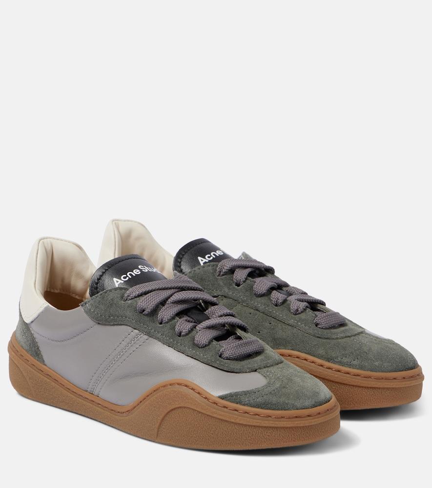 acne studios bars suede and leather sneakers