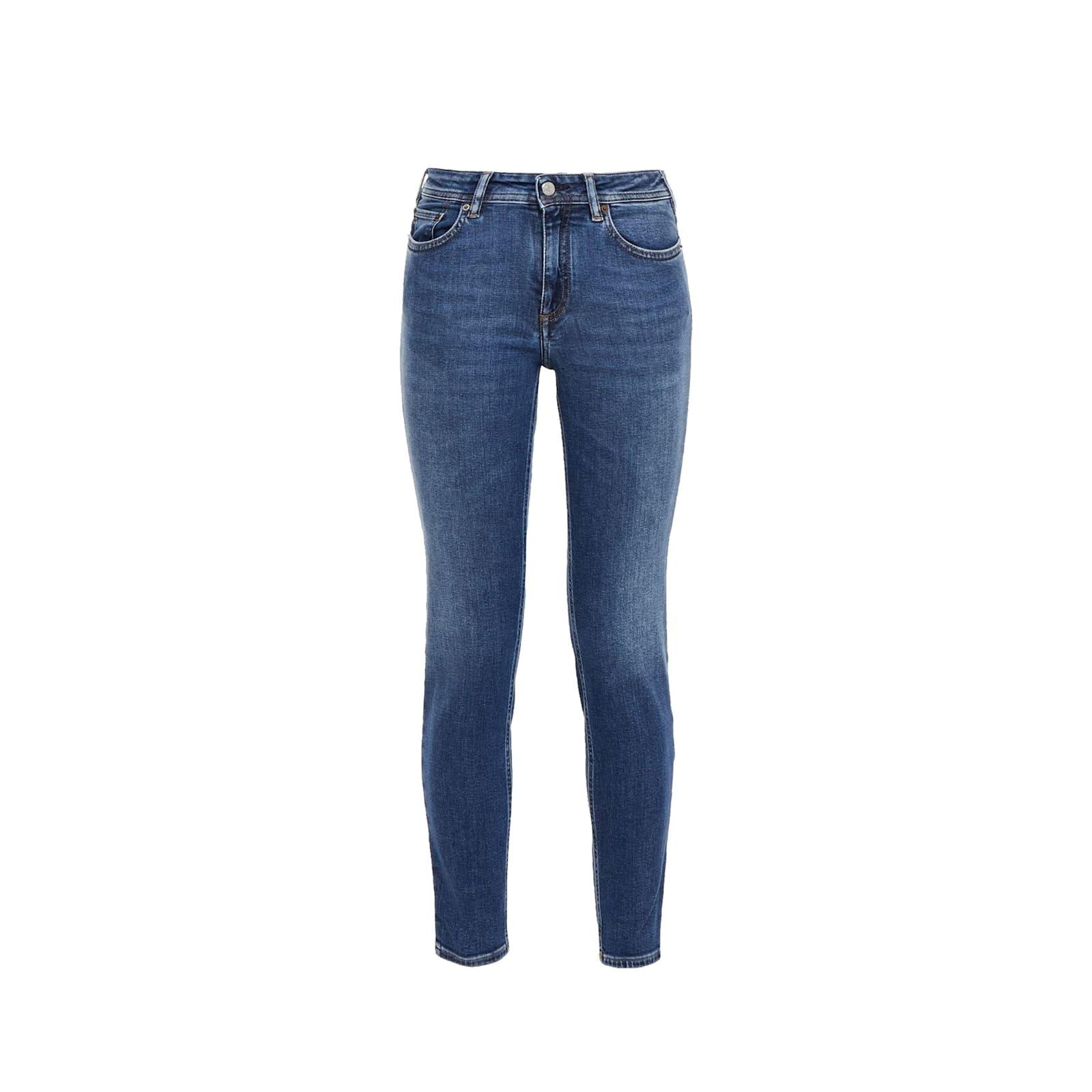 acne studios blå konst climb mid blue cotton denim jeans
