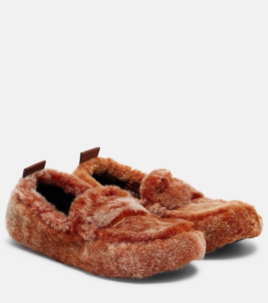 acne studios bojan shearling loafers