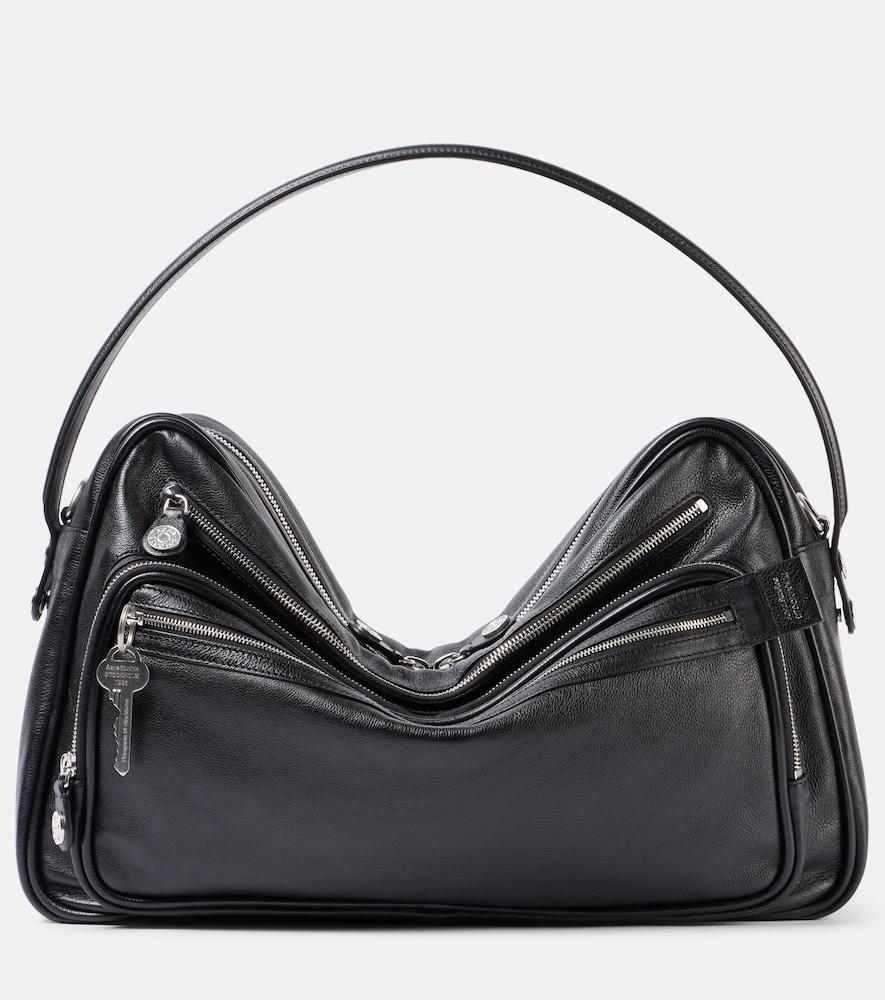 acne studios camero large leather shoulder bag