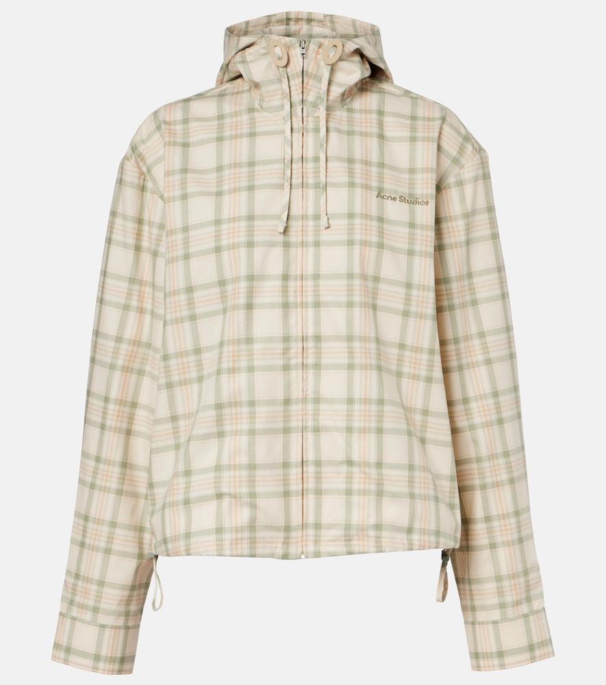 acne studios checked cotton jacket