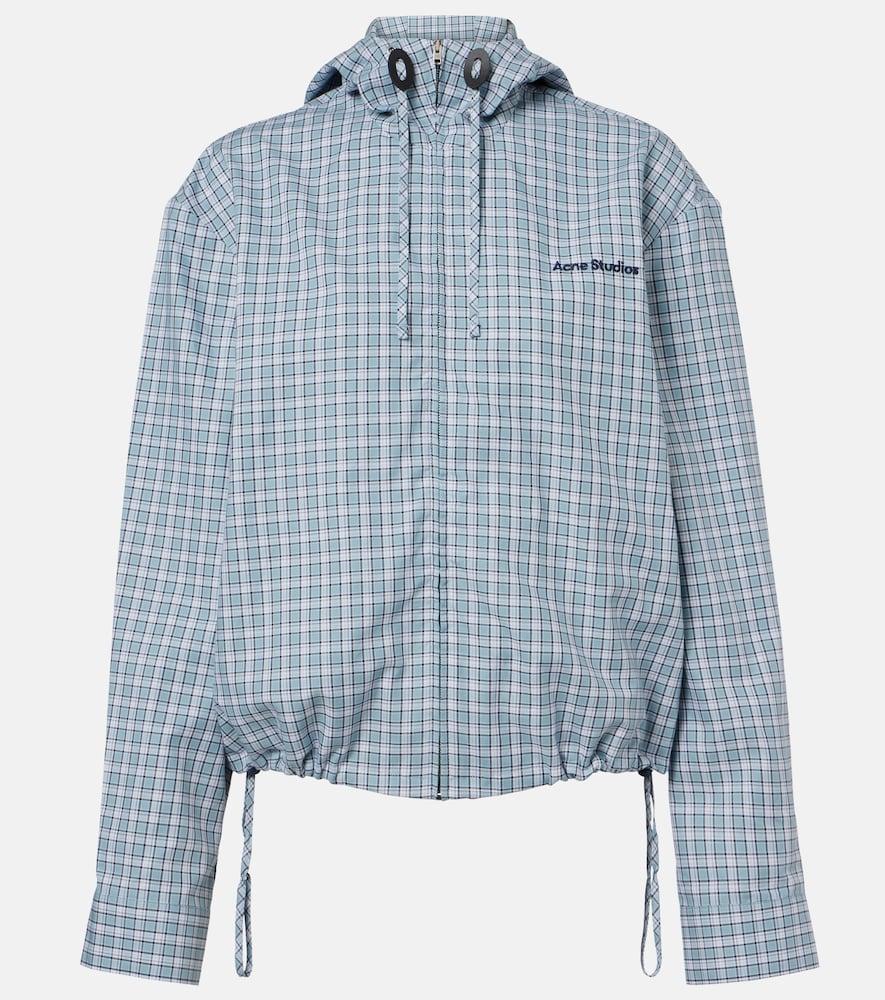 acne studios checked technical jacket