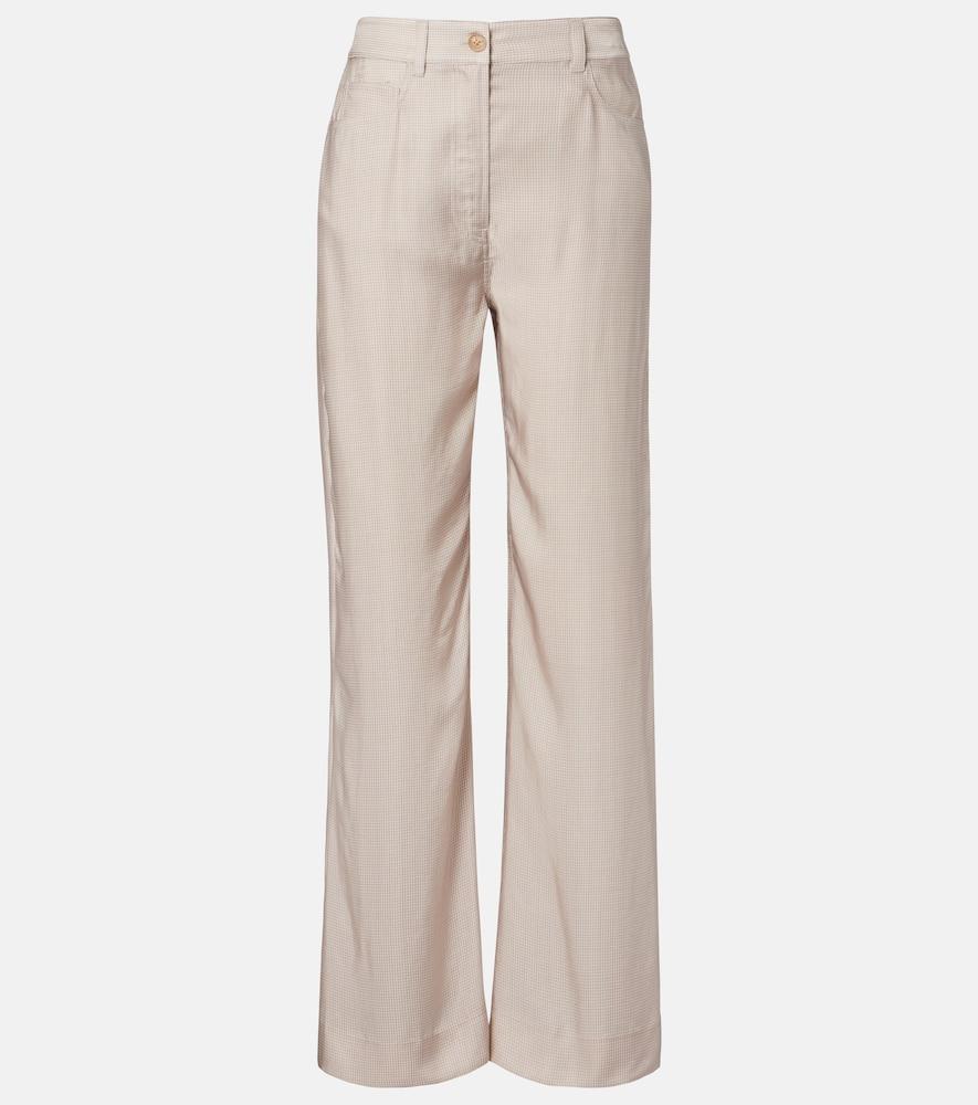 acne studios checked twill wide