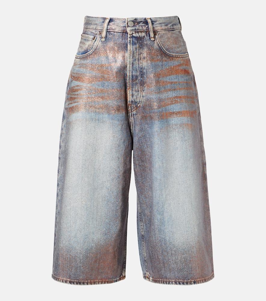 acne studios coated denim culottes