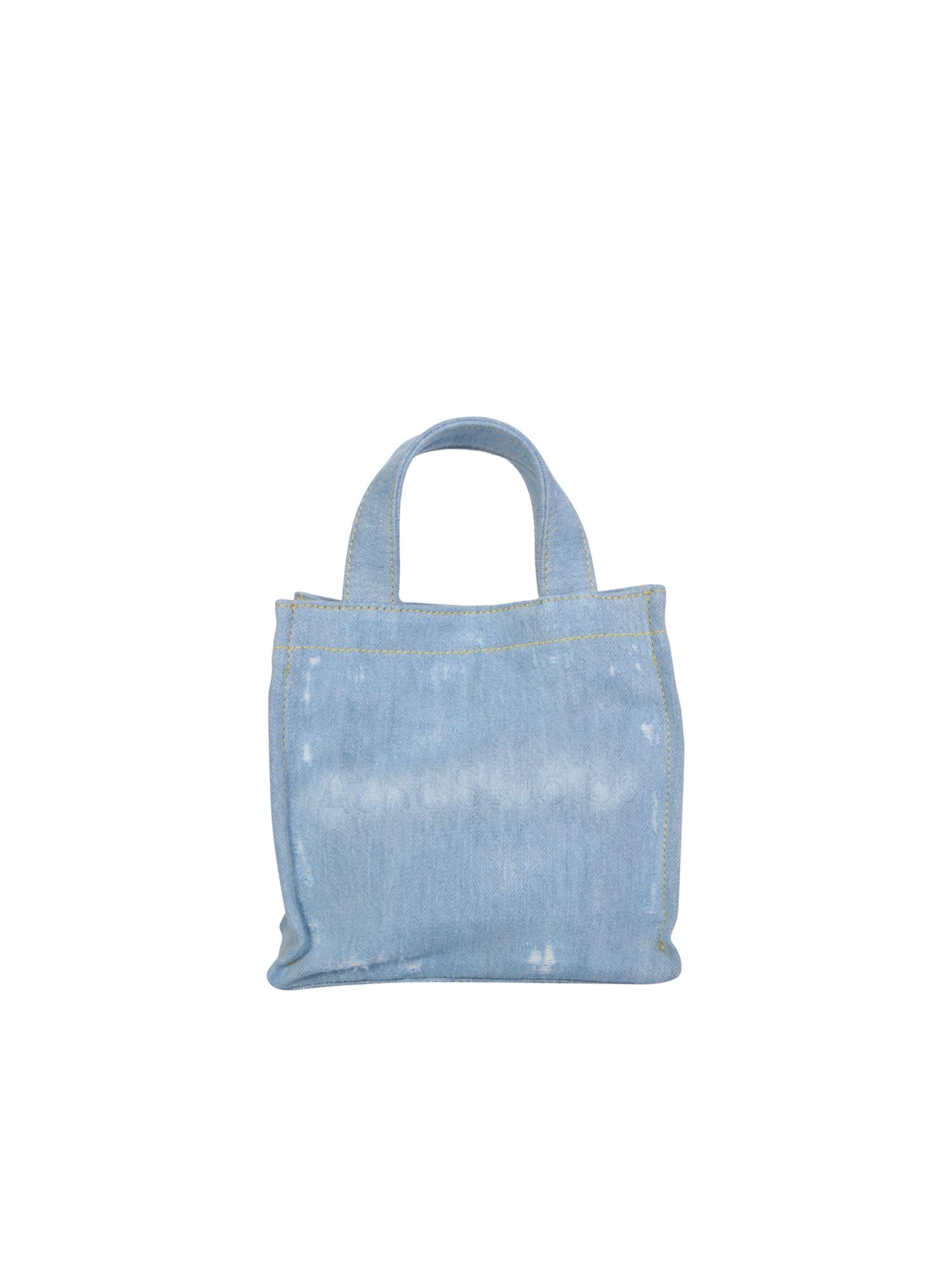 acne studios denim logo bag