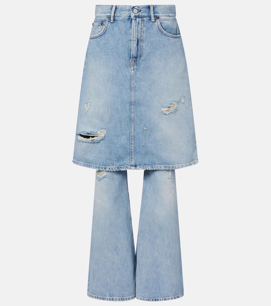acne studios distressed layered wide