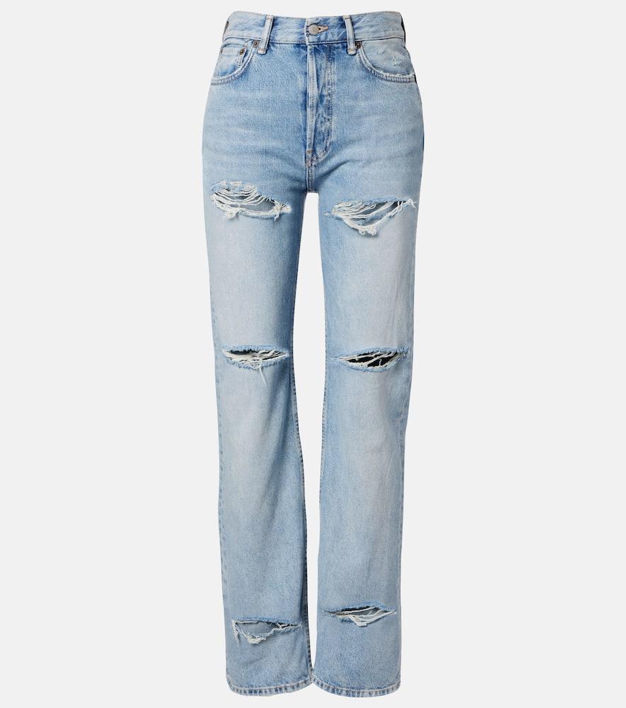 acne studios distressed straight jeans