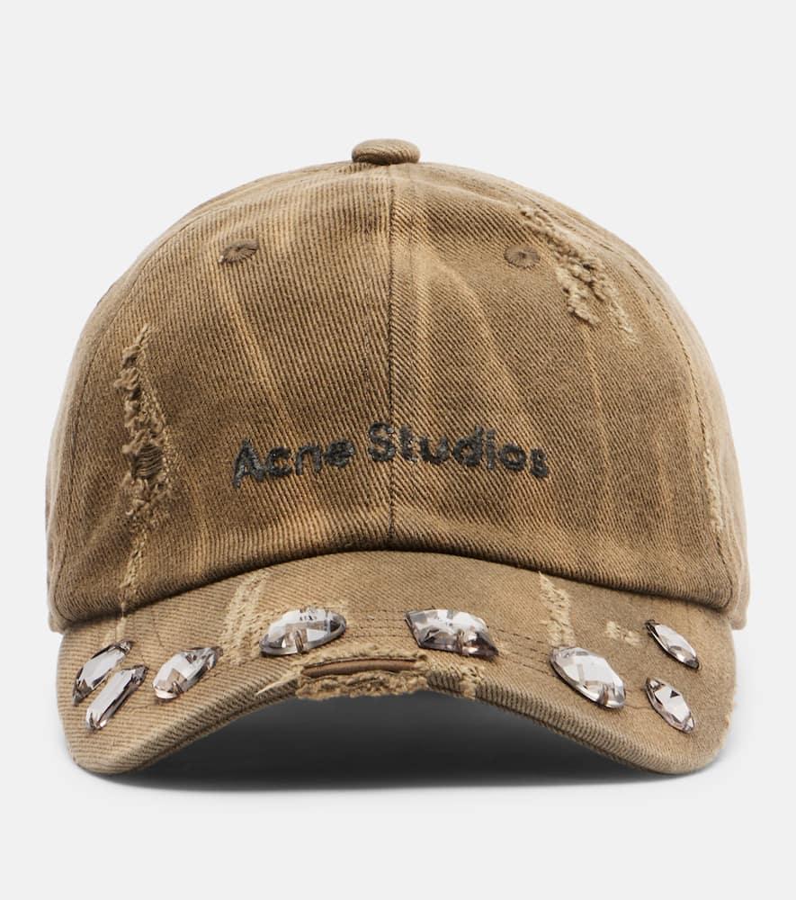 acne studios embellished cotton canvas baseball cap