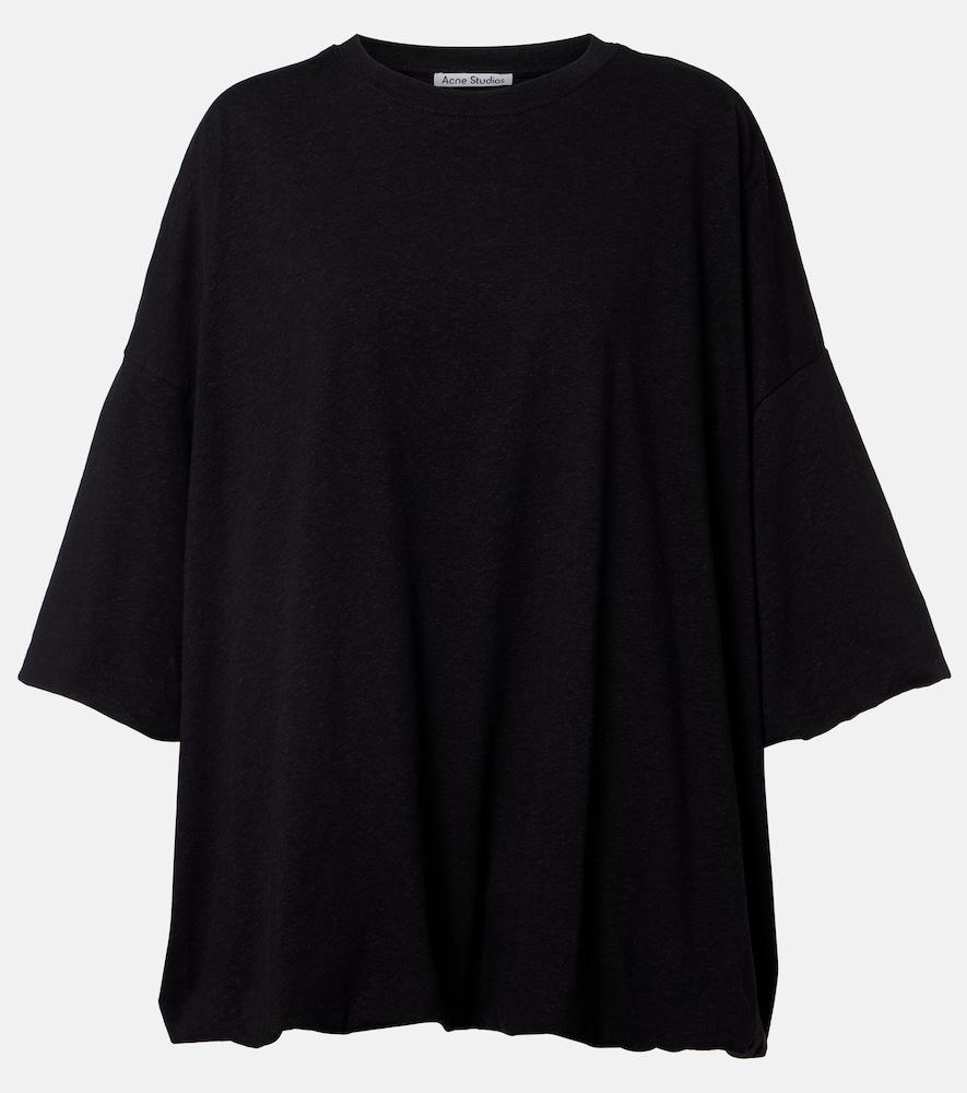 acne studios eniko logo gathered cotton