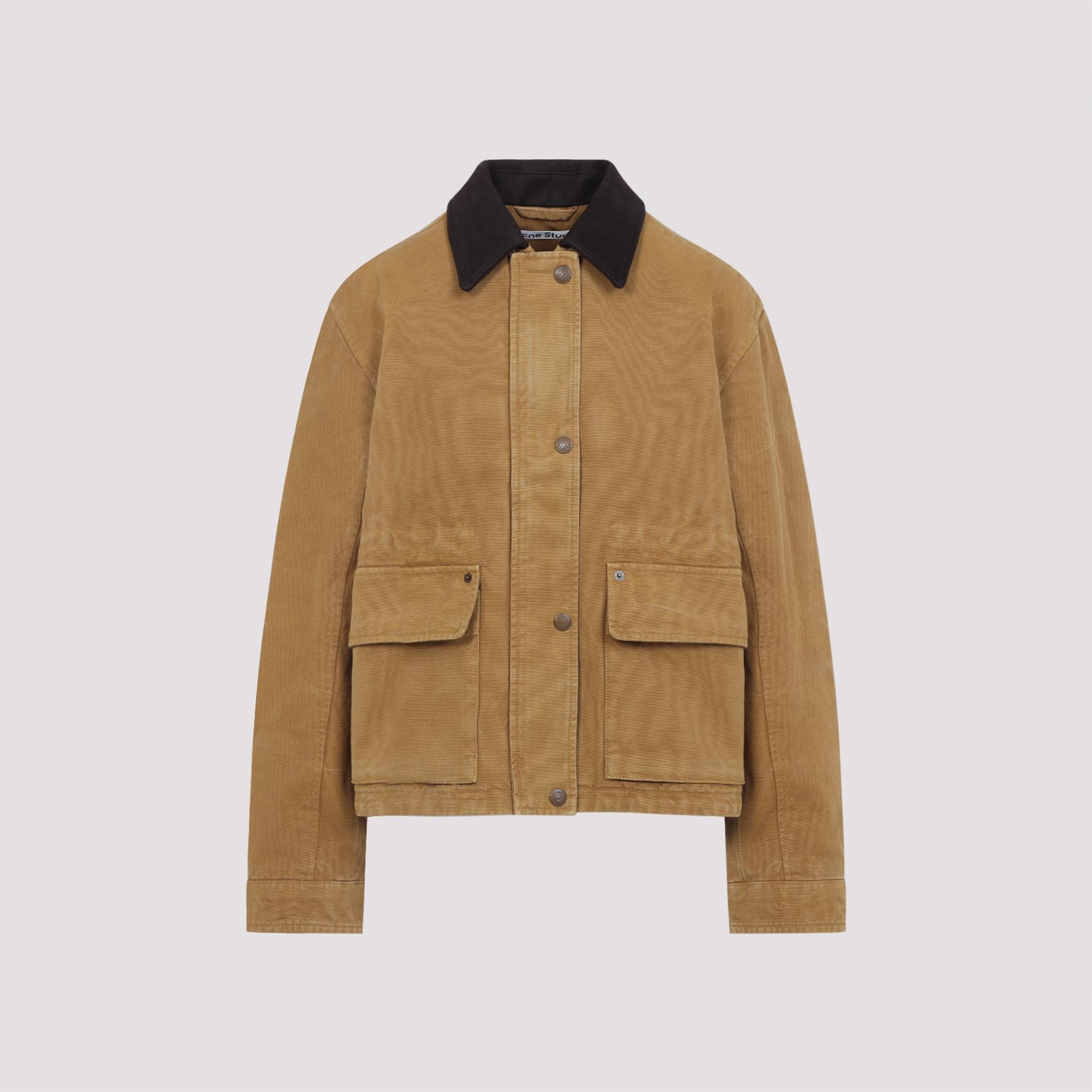 acne studios fn-wn-outw001193 jacket brown cotton - women