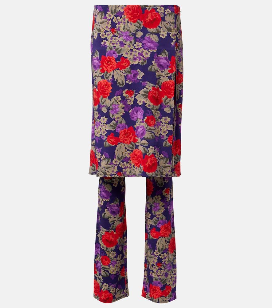 acne studios intessa floral midi skirt
